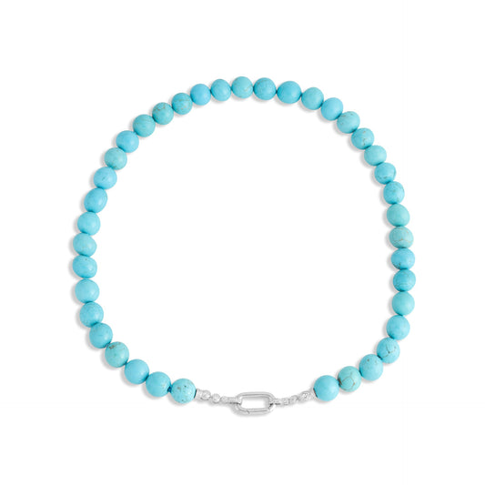 Turquoise lock necklace