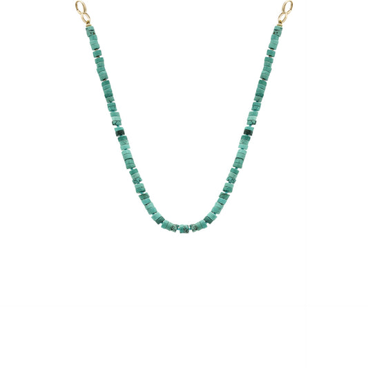 Green turquoise stone necklace with clasp