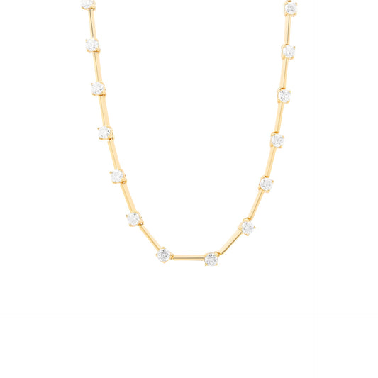 Moissanite Riviera Knife-Edge Necklace