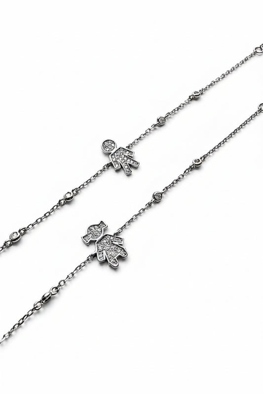 Girl and Boy Moissanite Bracelet