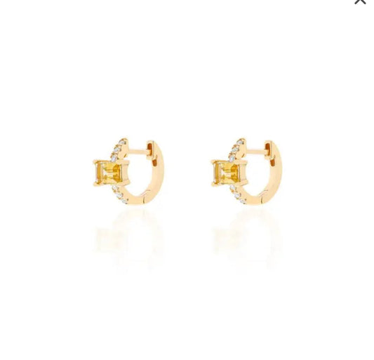 Laine moissanite hoop earring