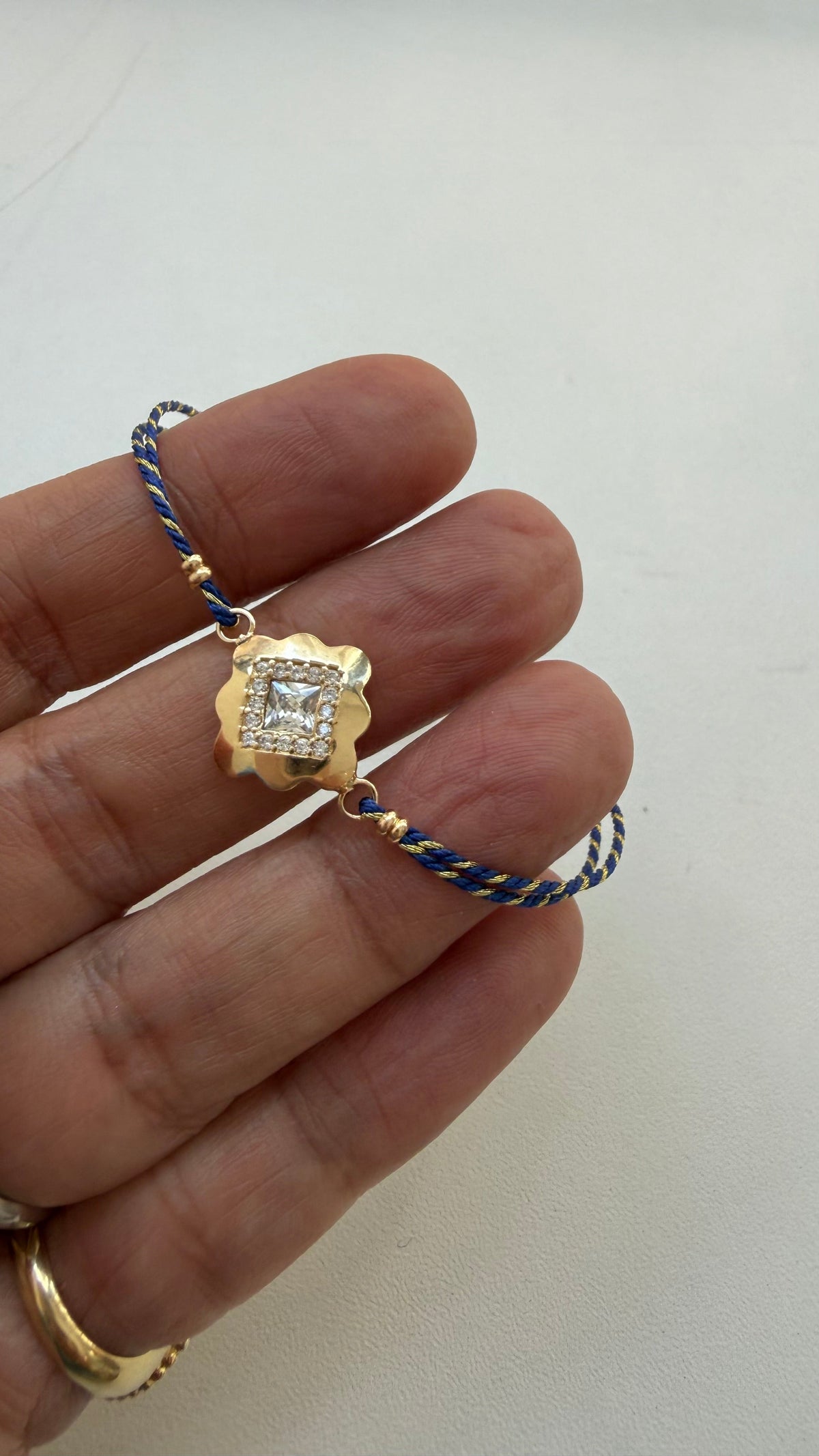 Silk cord triangle bracelets