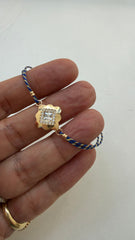 Silk cord triangle bracelets