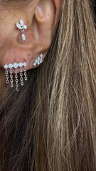 Moissanite Fringe Earring