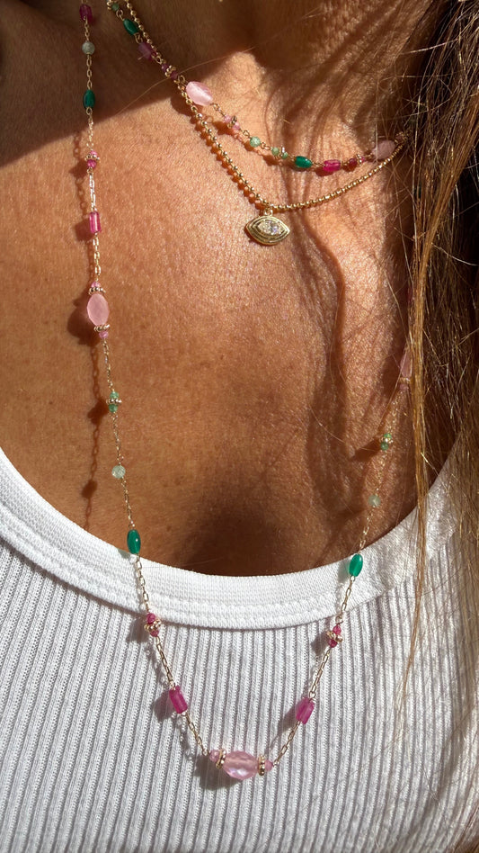 Short Garden stone necklace