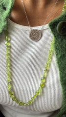 Peridot stone necklace