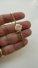 Silk cord triangle bracelets