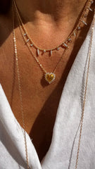 Golden Moissanite Necklace