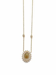 Miraculous Medal Necklace with Zirconias