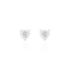 Moissanite heart earring
