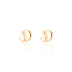 Pear Drop Hoop Earrings