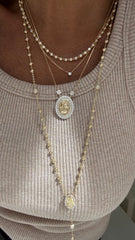 Miraculous Medal Moissanite flower