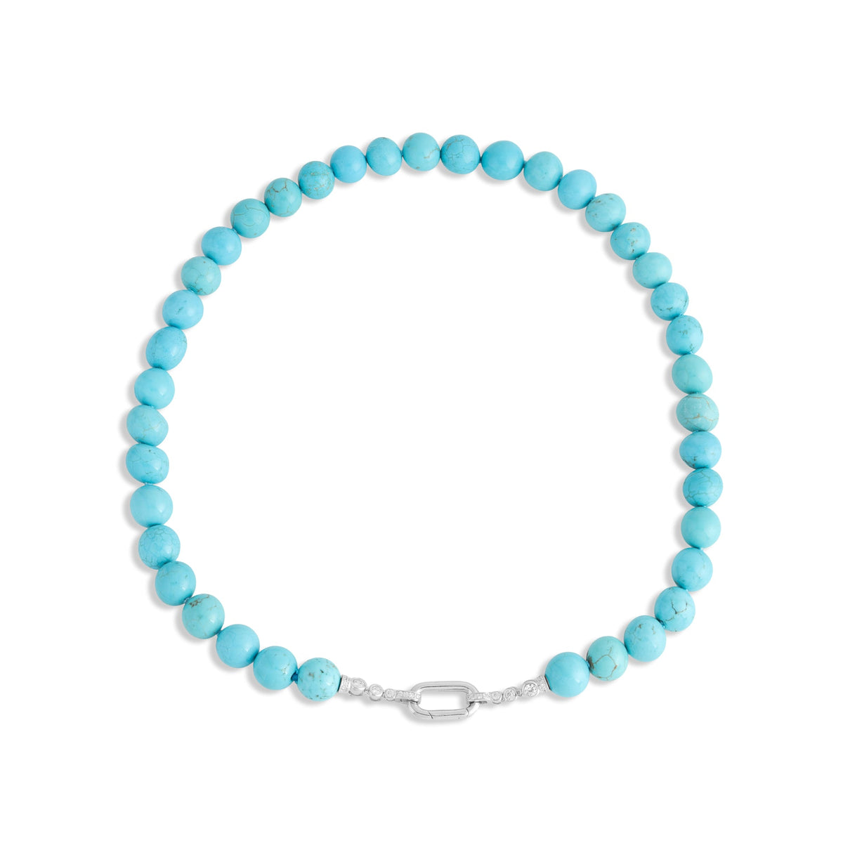 Turquoise lock necklace
