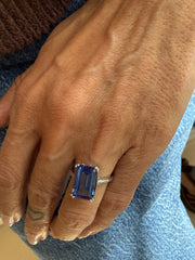 Ring Royal blue LABGROWN tanzanite