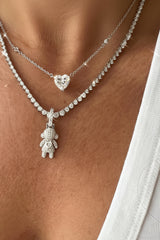 Moissanite girl pendant