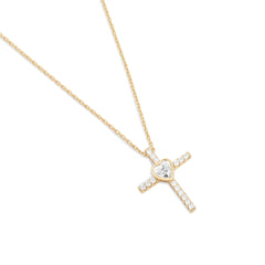 Angel Heart Cross Necklace