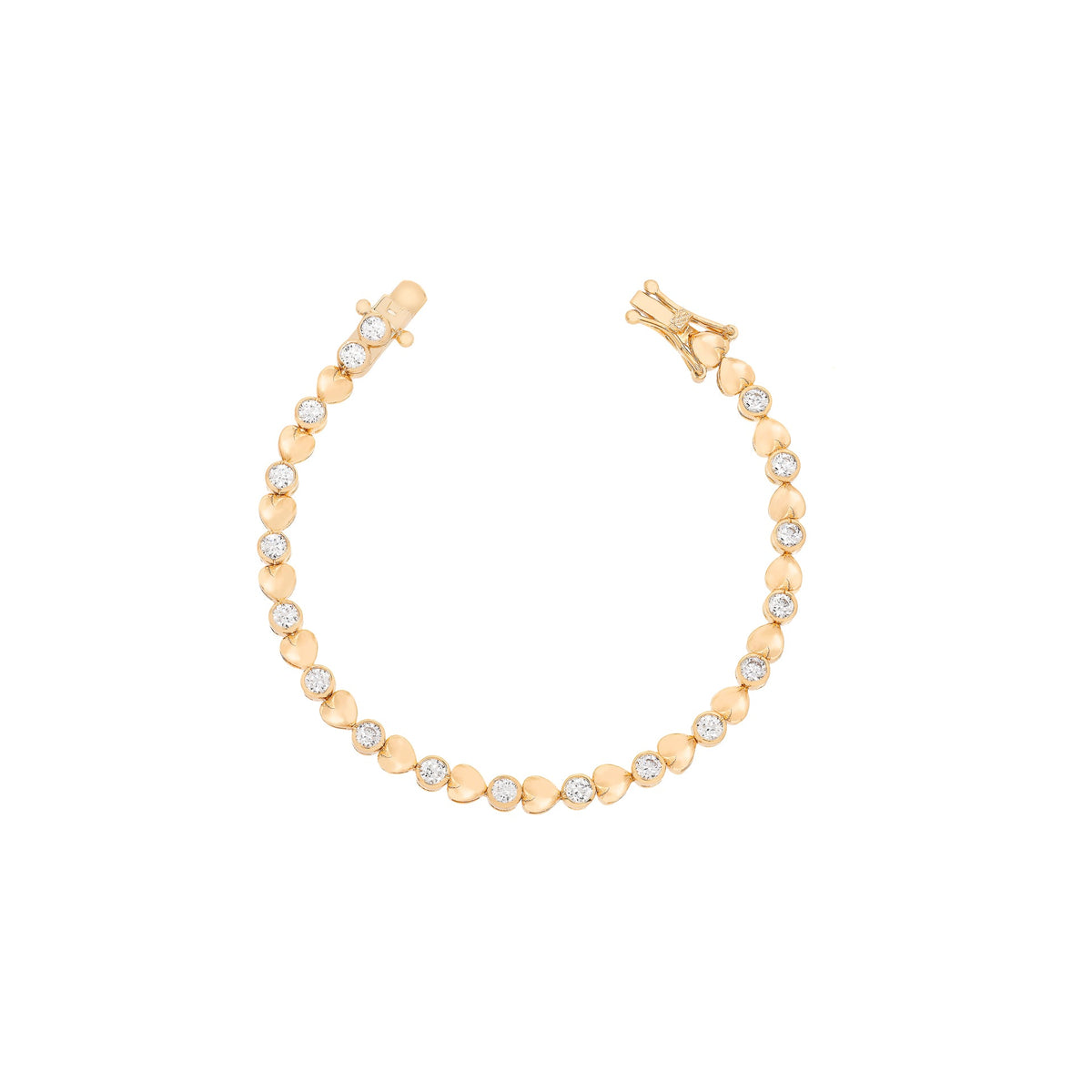 3mm heart plate bracelet