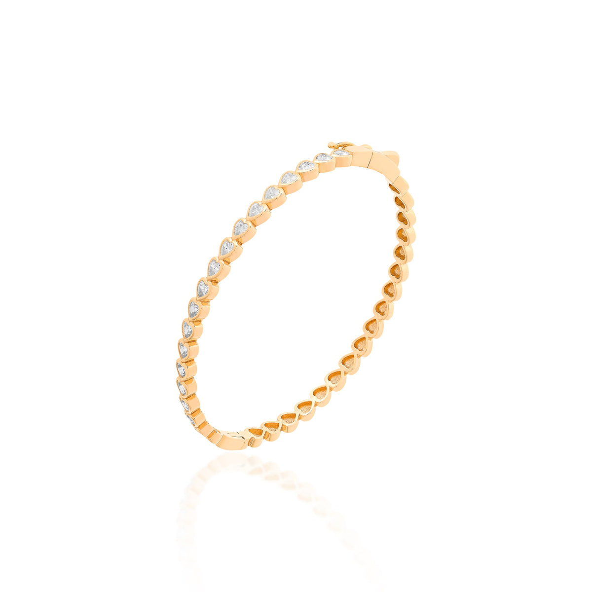 Rigid heart bracelet