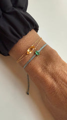 Navette citrine bracelet