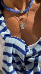 Miraculous Medal Necklace with Moissanite Pave Crown Setting