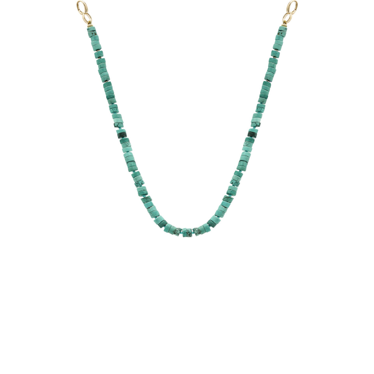 Green turquoise stone necklace with clasp