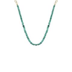 Green turquoise stone necklace with clasp