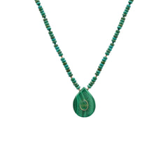 Malachite teardrop necklace