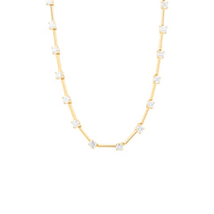 Moissanite Riviera Knife-Edge Necklace
