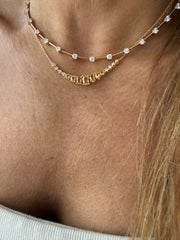 Moissanite Riviera Knife-Edge Necklace