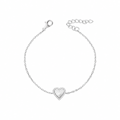 Ribbed heart bracelet