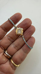 Silk cord triangle bracelets
