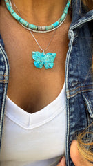 Turquoise butterfly pendant