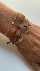 Beaded bracelet with Moissanite stone