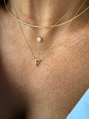 18k Gold Initials with Cartier Chain