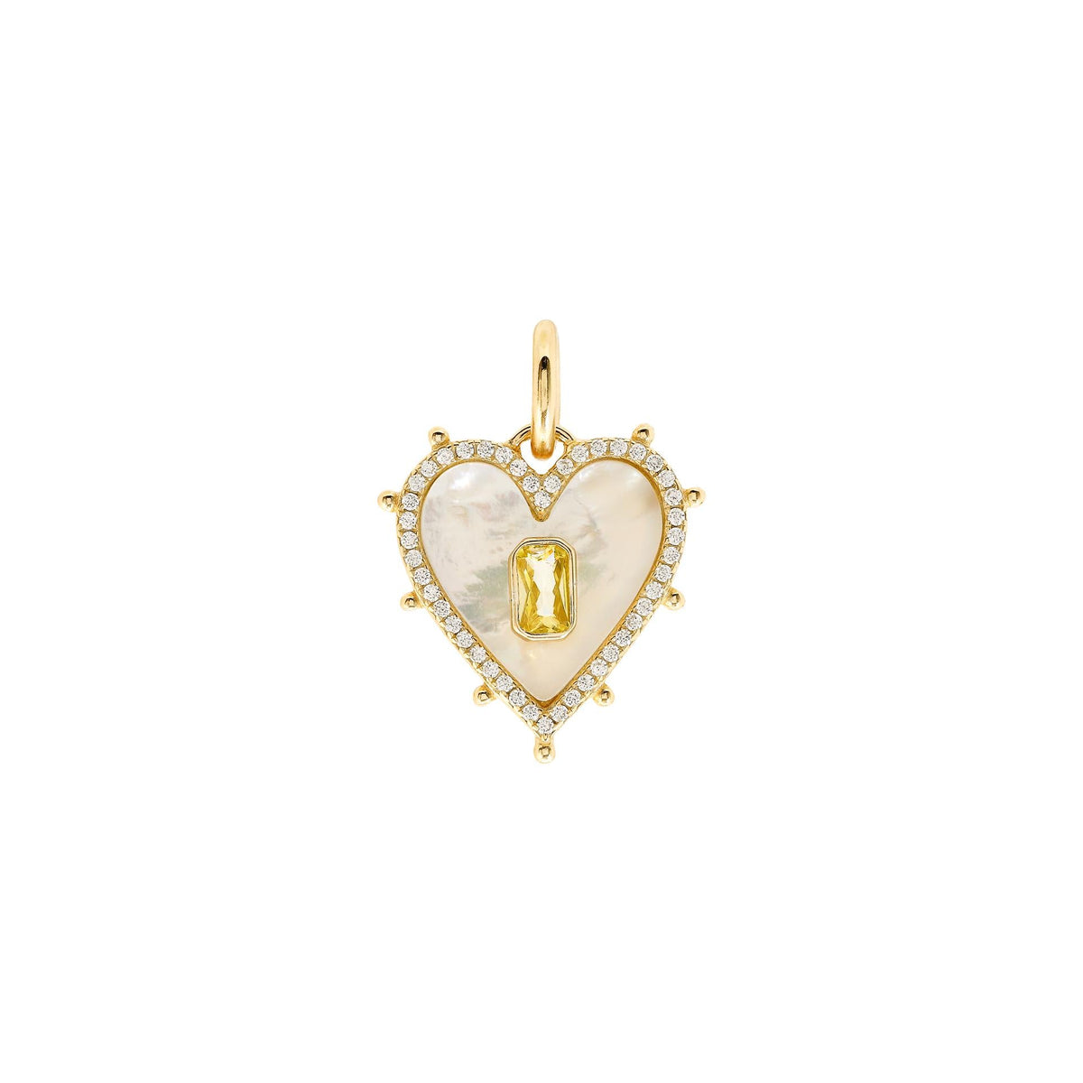 Mother-of-pearl heart pendant
