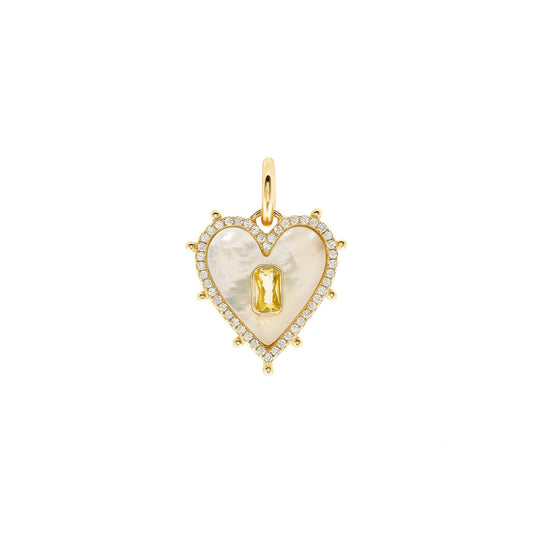Mother-of-pearl heart pendant