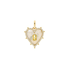 Mother-of-pearl heart pendant
