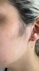 Aura Chain Moissanite Earrings