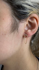 Aura Chain Moissanite Earrings