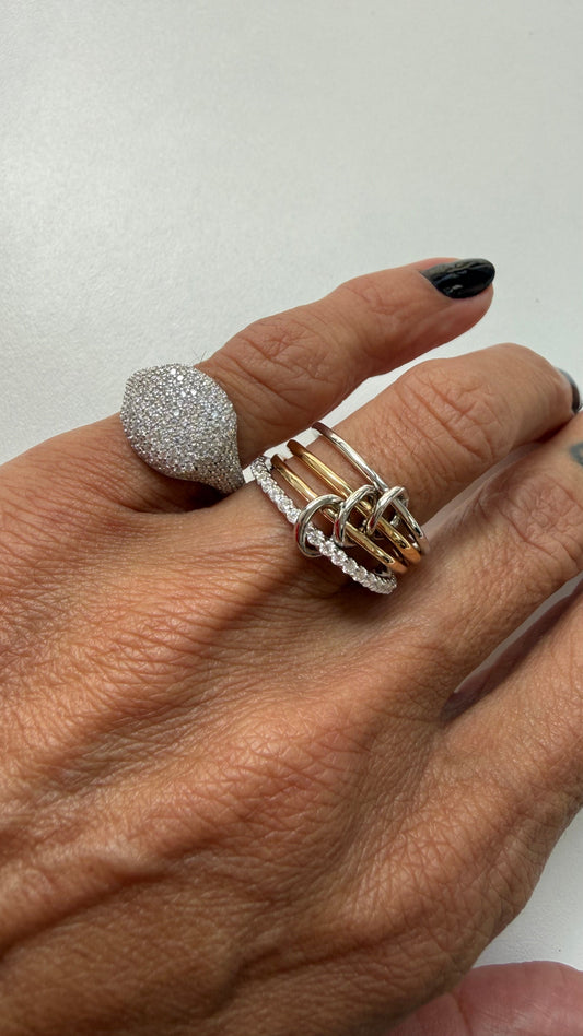 4 Moissanite Alliance Ring