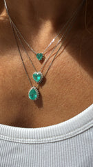 Ocean necklace heart Paraiba tourmaline LABGROWN