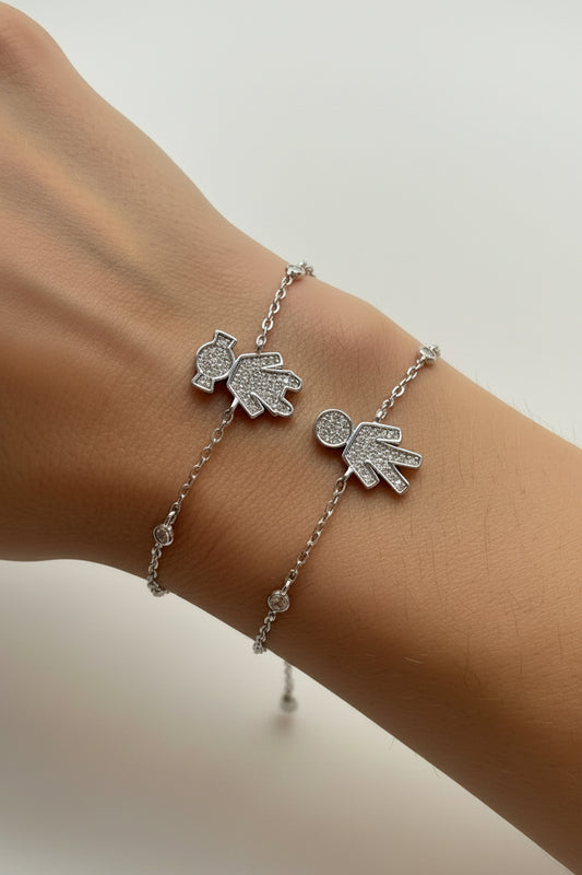 Girl and Boy Moissanite Bracelet