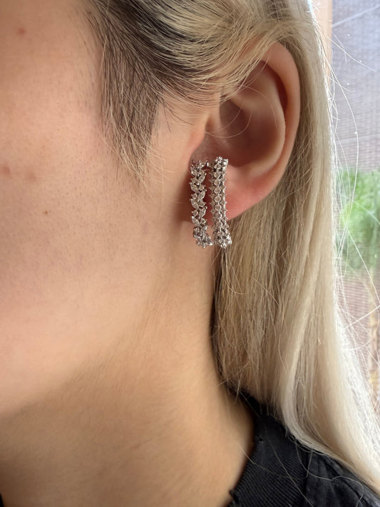 Eternal double ear jacket earring