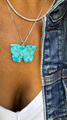 Turquoise butterfly pendant