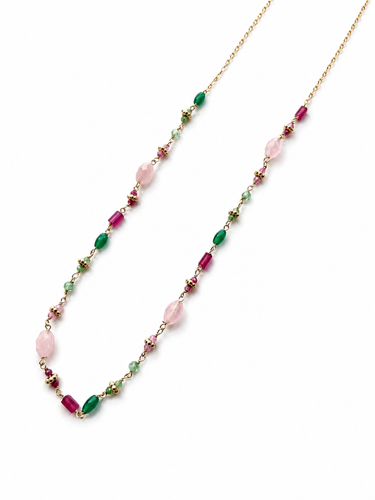 Short Garden stone necklace