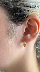 Moissanite Solitaire Hoop Earring