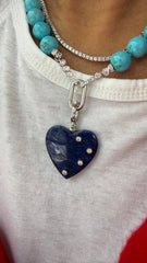 Turquoise lock necklace