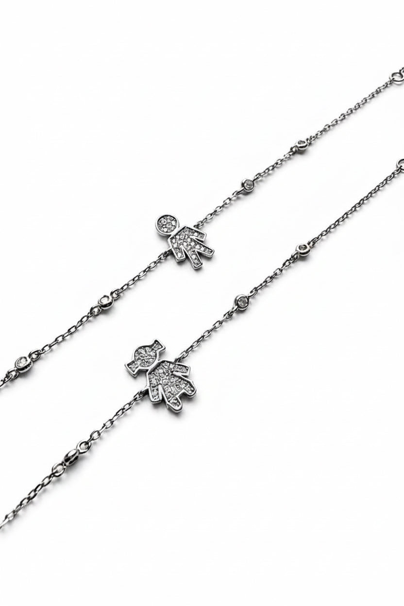 Girl and Boy Moissanite Bracelet