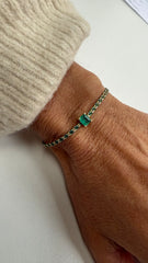5mm emerald silk cord bracelet