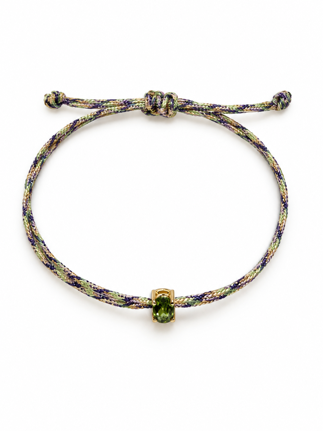 Paraiba tourmaline silk cord bracelet